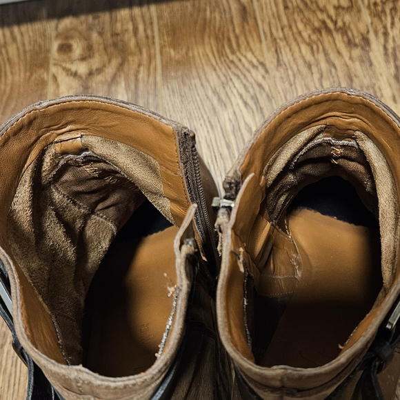 Franco Sarto Brown Ankle Boots with Buckle - Picture 9 of 10